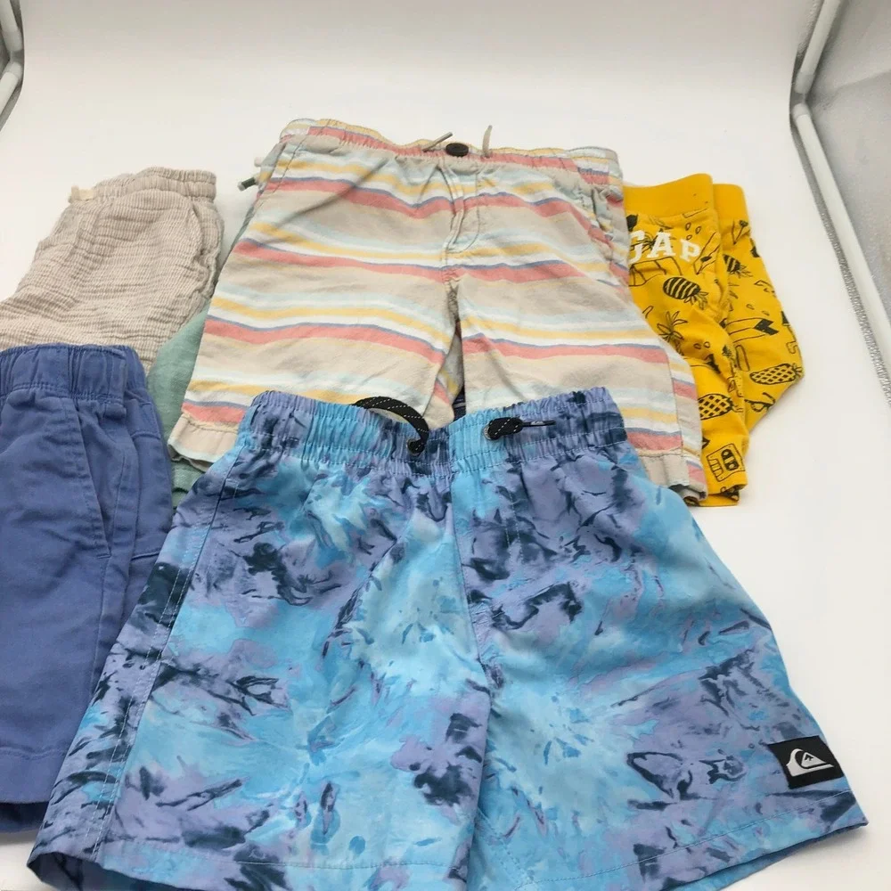 Boys 5T Shorts BUNDLE Summer Pull On Swim Trunks H&M Quicksilver Zara Gap